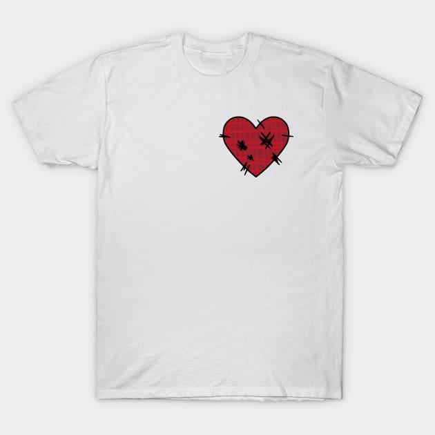 Stitched Up Heart T-Shirt by ALH